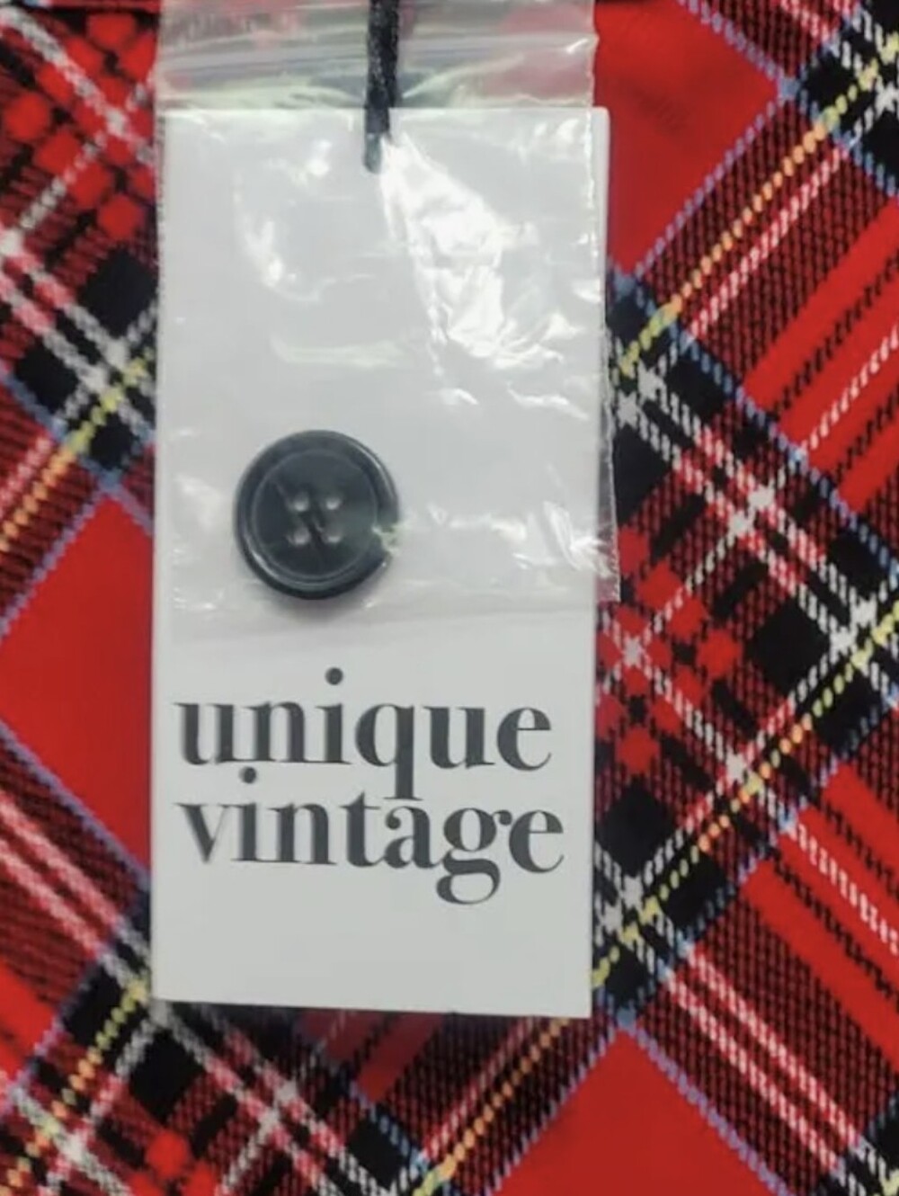 UNIQUE VINTAGE 1960's Style Red Plaid Suspenders Ruth Flare Skirt - Picture 8 of 14